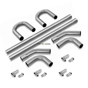 DIY Customized Stainless Steel 2.5'' OD Straight & Bend Exhaust Mandrel Pipe Kit - Bild 1 von 3