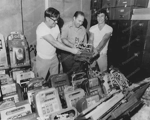 Police Confiscated Slot Machines Vintage 8x10 Reprint Of Old Photo - Picture 1 of 1