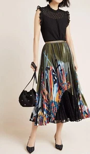 Falda midi completa plisada Lisabetta Geisha Designs nueva sin etiquetas con cintura elástica XS - Imagen 1 de 10