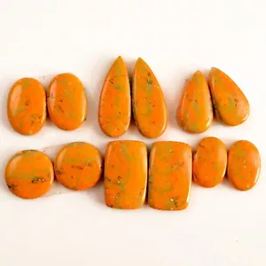Lote de 6 pares de piedras preciosas de jaspe abejorro natural de 149 quilates 28x11-17x11 mm #13420 - Imagen 1 de 8