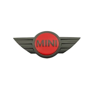RED Black MINI Cooper CLUBMAN S FRONT HOOD Emblem Badge Stickers R50 R52 R57 ONE - Picture 1 of 1