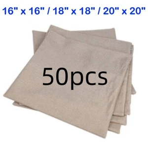 50Pcs Linen Sublimation Print Pillow Case DIY Waist Cushion Cover Pillowcases - Picture 1 of 15