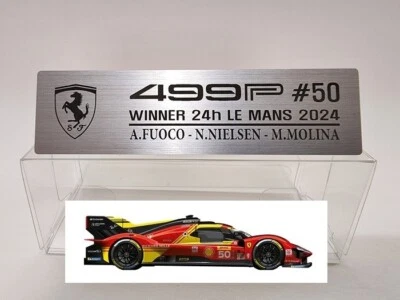 1/18 Le Mans 24h Winner Metal Name Plate Plaque for Spark Minichamps BBR Bburago - Image 1 of 2