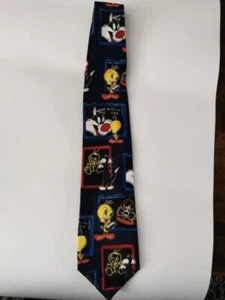 WARNER BROS LOONEY TUNES SYLVESTER AND TWEETY PIE TIE - Picture 1 of 4