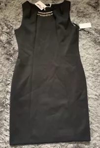 Abito firmato Jessica Simpson nero senza maniche 12 UK NUOVO CON ETICHETTE - Foto 1 di 7
