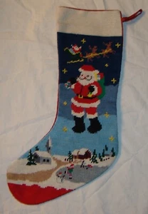Big Arrow Co Weihnachtsstrumpf Nadelspitze Weihnachtsmann 19 Zoll Schlittenrentier - Bild 1 von 7