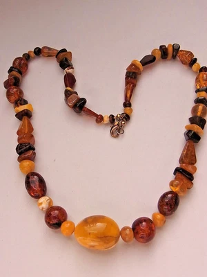 Bernsteinkette Baltic Sea Amber Bernstein Kette Butterscotch Necklace Natur 401 - Bild 1 von 4