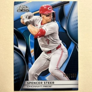 2025 Topps cromo negro Spencer Steer refractor azul #59 Cincinnati Reds - Imagen 1 de 2