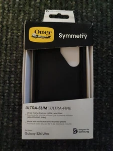 New OtterBox Symmetry Phone Case Samsung Galaxy S24 Ultra Slim Ultra Fine Black - Picture 1 of 2