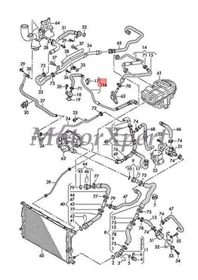 OEM Center Ventilation Hose For 2011-2019 Audi A4 A5 A6 Q5 quattro 2.0TFSI - Image 1 of 4