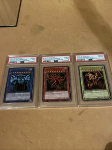 Yu-Gi-Oh! Legendary Collection Egyptian God Set LC01 2013 PSA 9 PSA 9 PSA 8 - Picture 1 of 7