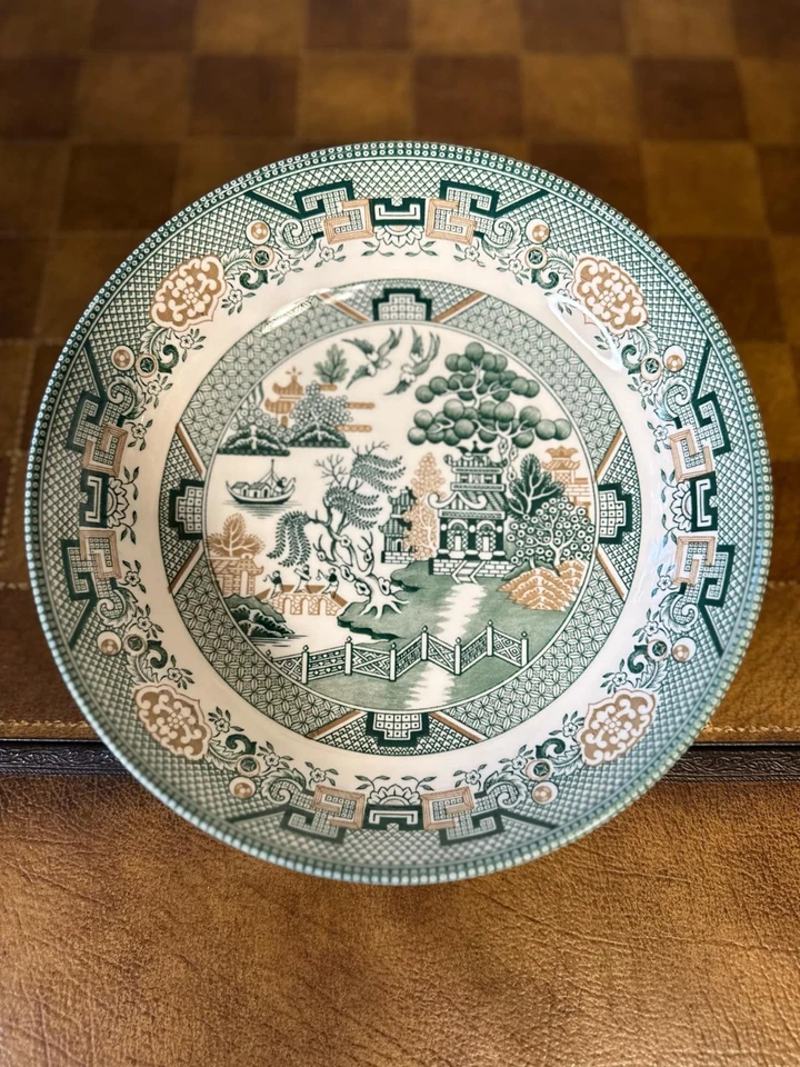 Tigela de macarrão Royal Stafford WILLOW, verde e dourada, 8,75" - Imagem 1 de 4