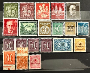 German stamps Reich lot of 20 stamps MNH / MNG /133 - Picture 1 of 1