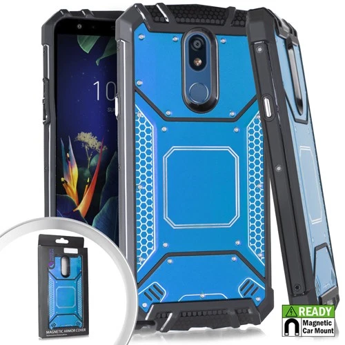 GSA Screw Metal Jacket Hybrid Case for LG K40 - Blue/Black - Image 1 of 1