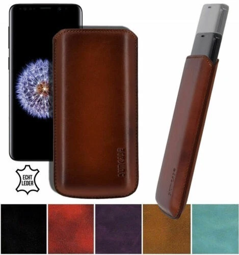 Hülle Suncase In Vera Pelle Custodia Slim Per HTC 10 - Immagine 1 di 4