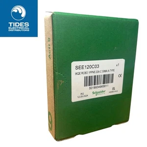 Schneider RCBO 20 Amp 30mA Type C iKQE C20 Acti9 SEE120C03 - Picture 1 of 3