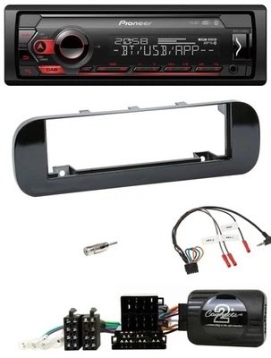Pioneer Lenkrad USB DAB Bluetooth Autoradio für Fiat Panda 12-20 schwarz glänzen - Bild 1 von 4