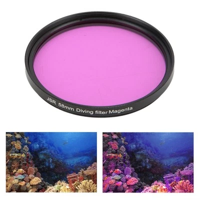 Junestar 16X Hd Macro Lens Red Purple Diving Filter 58Mm Adapter Ring Lens HLF - Image 1 of 4