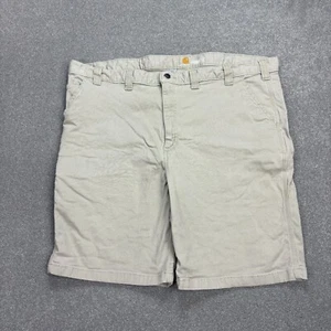 Carhartt Shorts Adult Waist 44 Grey Canvas Carpenter Cargo Work Wear Pants Men - Picture 1 of 10