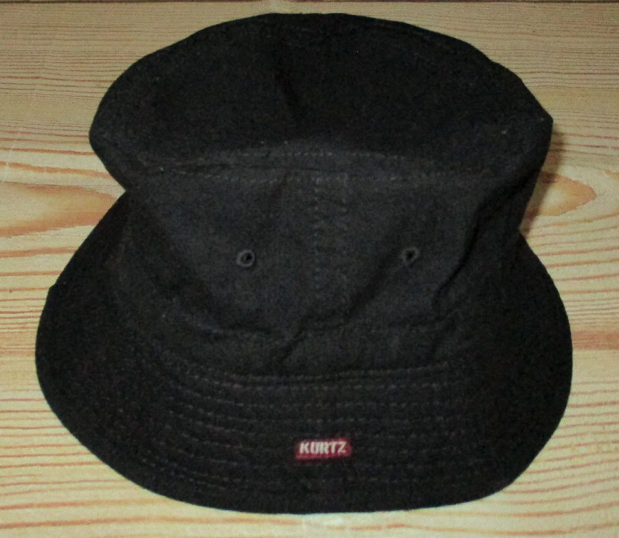 MENS A. KURTZ SOLID BLACK BUCKET HAT SIZE L - Image 1 of 2