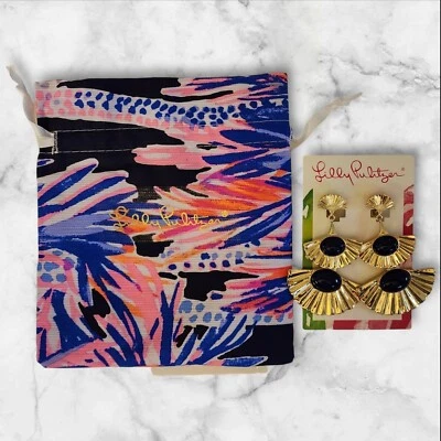 PENDIENTES CON CLIP LILLY PULITZER COSTERA SHELL NUEVOS CON ETIQUETAS Foto 1 de 4