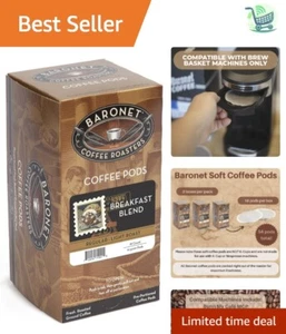 54 Soft Pods Breakfast Blend - Fresh Caffeinated Coffee for Senseo Users - Picture 1 of 9