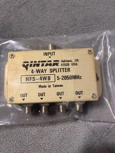 4 Way 5-2050 MHz 1 to 4 Coaxial Splitter HFS-4WB Satellite Tv new - Picture 1 of 5