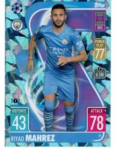 TOPPS MATCH ATTAX 2021-2022 N. 24 MAHREZ (CRYSTAL PARALLEL) MANCHESTER CITY - Picture 1 of 2