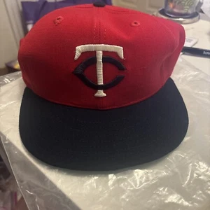 Vintage 80's Minnesota Twins New Era Pro Model Wool Fitted Hat Cap 7 1/8 *READ* - Picture 1 of 18