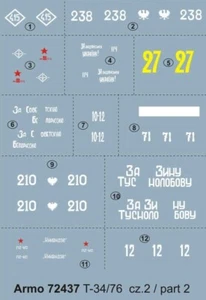 Armo 72437 1/72 T-34/76 vol.2 (waterslide decals) - Imagen 1 de 3