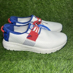 Hey Dude Sirocco M Americana Men’s Size 11 Slip On Sneakers Shoes Red White Blue - Picture 1 of 6