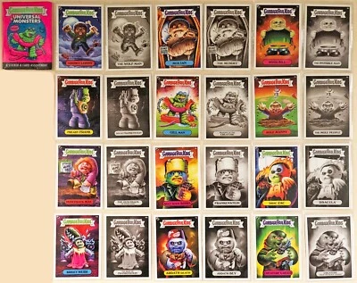 1ST EDITION Topps Garbage Pail Kids x Universal Monsters 24 Card Set 2019 GPK - Image 1 of 4