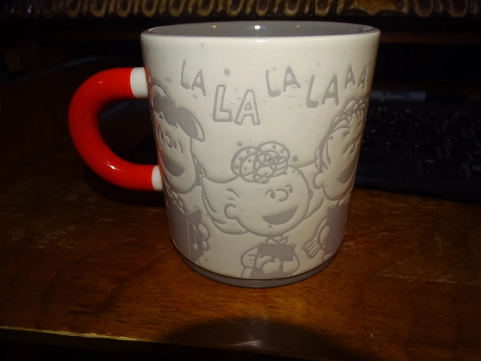 Hallmark Peanuts Holiday Mug Snoopy Linus Lucy Charlie Brown Sally Fa La La