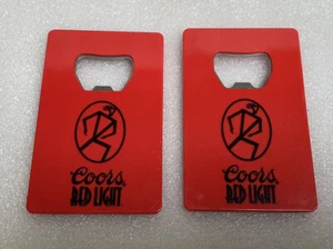 Abridores de botellas de cerveza de metal promocionales Coors Red Light - Imagen 1 de 2