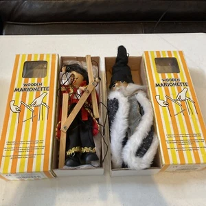 Vintage Wooden 9 M” String Marionette Puppet - German Pirate And Wizard - Picture 1 of 12