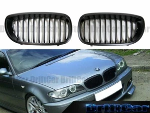 All Matte Black Front Fence Grille Fit with 03-05 FACELIFT E46 3-Series Models - Picture 1 of 4
