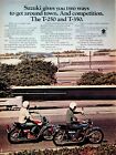 1972 Suzuki T250 T350 - Vintage Motorcycle Ad