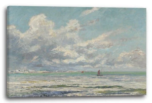 Wandbild Landschafts-Gemalde Segel-Boote auf offenes Meer - Bild 1 von 15