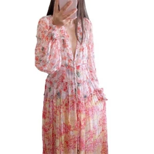 Maxi vestido floral rococó arena - Imagen 1 de 11