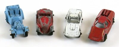 Tootsietoy & Marx Vintage Die-Cast Cars, Corvette, Fiat Abarth, etc, Lot of 4 - Image 1 of 4