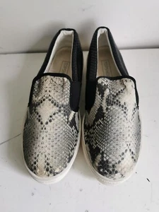 TOPSHOP DESIGNER UK 4 EU 37 WOMENS BLACK FAUX LEATHER BALLET LOAFERS FLAT SHOES - Picture 1 of 14