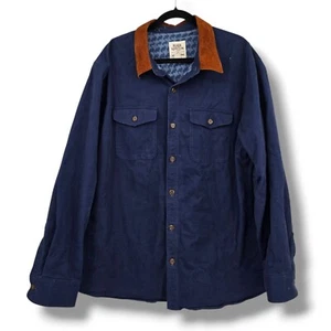 Blake Shelton x Lands' End Shirt Jacket Flannel Lined Corduroy Collar Button Up - Picture 1 of 10