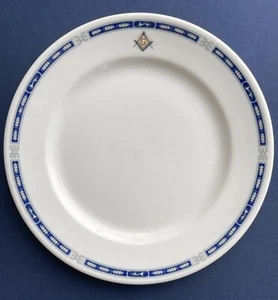 MASONIC TEMPLE 10" Dinner Plate Syracruse China AMRITA GROTTO Fort Smith Ark - Picture 1 of 4