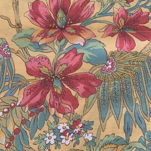 Yves DeLorme Tropical Floral Boudior Sham France Yellow - Picture 1 of 6