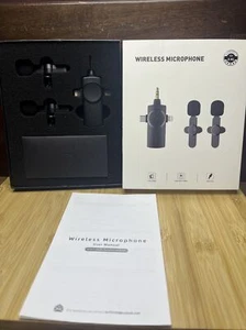 Dual Wireless microphone for iPhone iPad Professional Wireless Lavalier Microph. - Picture 1 of 3