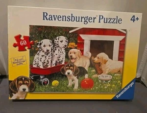 2010 Ravensburger 60~Piece Jigsaw Puzzle PUPPY PARTY 14.25x10 1/3" For Ages 4+ - Picture 1 of 2