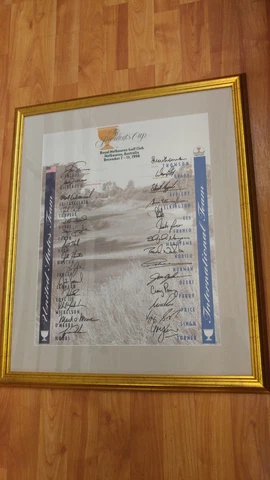 1998 Presidents Cup LE Framed Poster Nicklaus Tiger Mickelson Thomson Els Price Cover