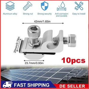 10 x Erdungsklemme Photovoltaik Solar PV Alu Edelstahl Montage Halterung Klemme - Bild 1 von 7