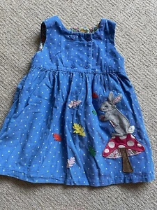 Boden Cord Bunny Pinafore Dress 6-12 Months  - Picture 1 of 6
