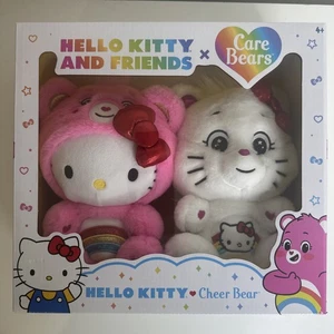 Hello Kitty and Friends x Care Bears Cheer Bear Sealed Box Set 2 Plush New - Picture 1 of 15